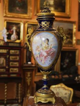Porzellan Vase - Porzellan, Kobalt - Sevrés France - 1880