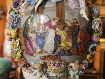 Porzellan Vase - weißes Porzellan - Dresden 1870 - 1870
